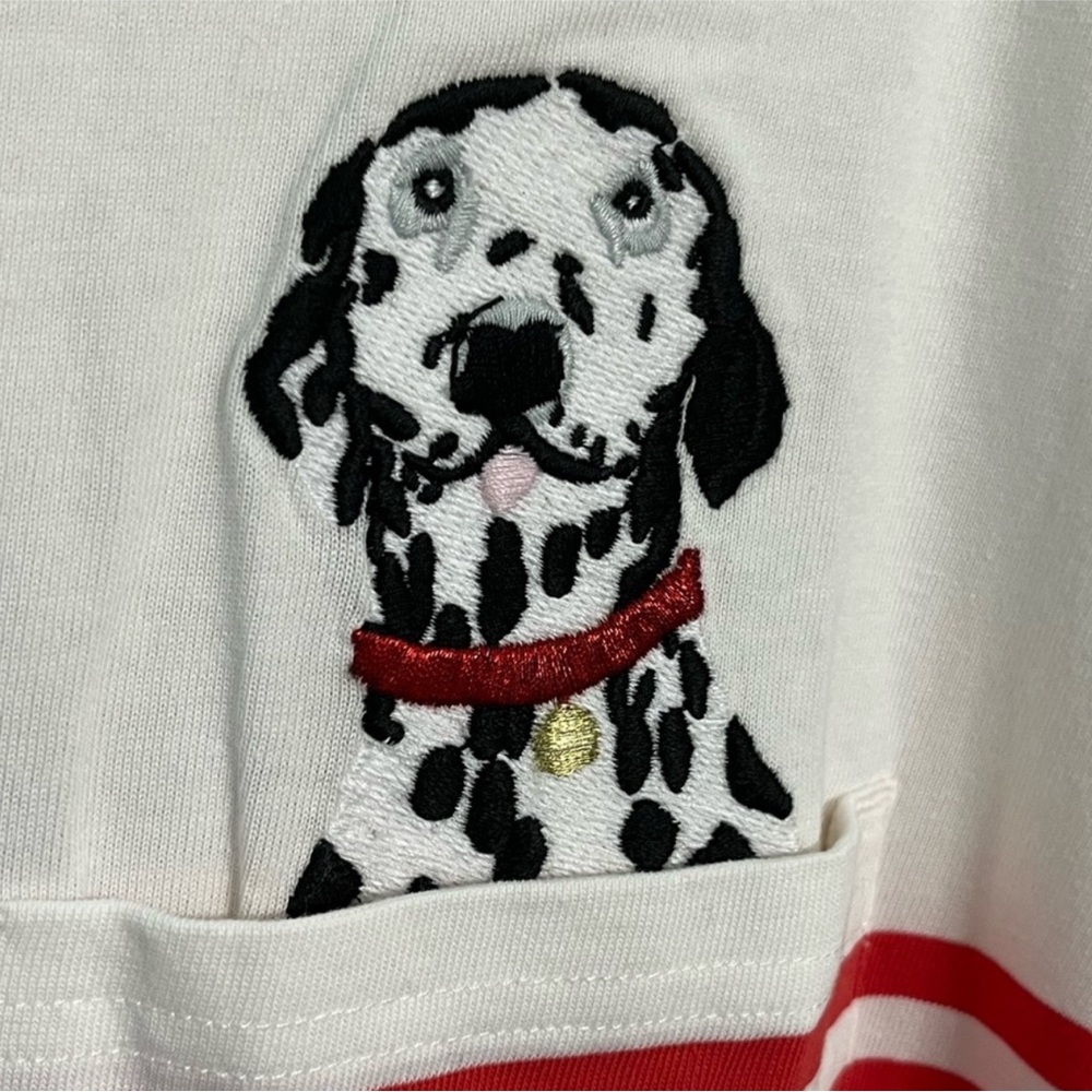 JOULES DALMATIAN RED STRIPED LONG SLEEVE TOP NWT - Picture 4 of 10